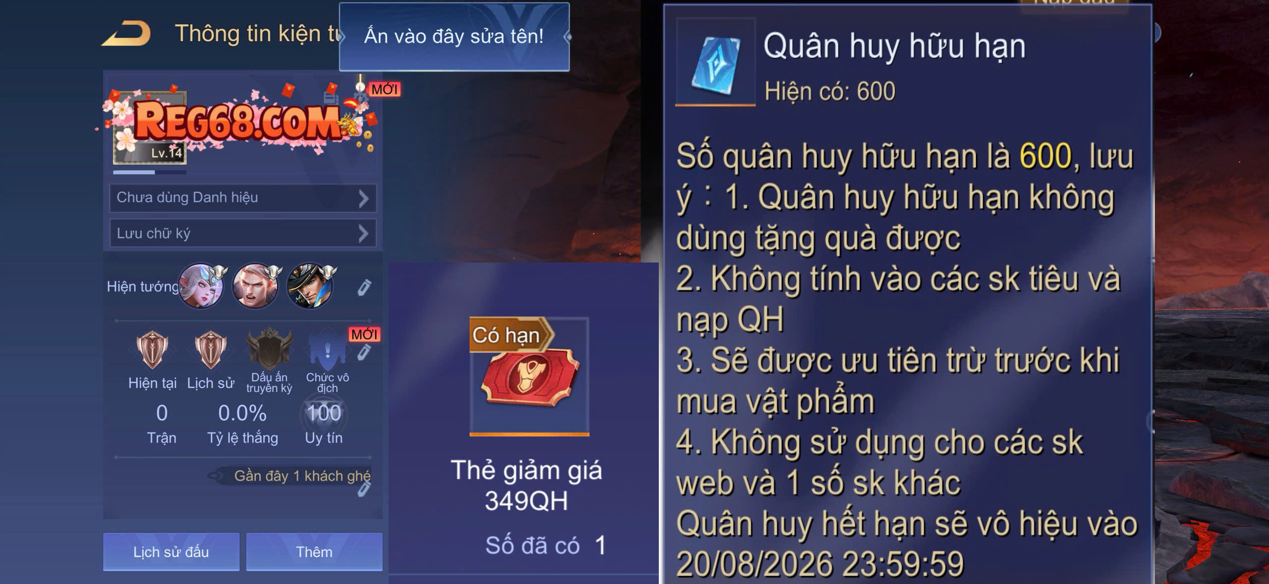 1acc 600qhhh + Thẻ Giảm Gía 349